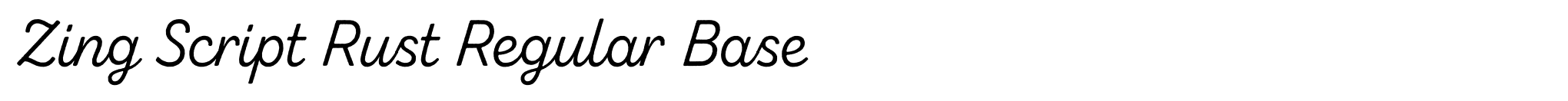 Zing Script Rust Regular Base image